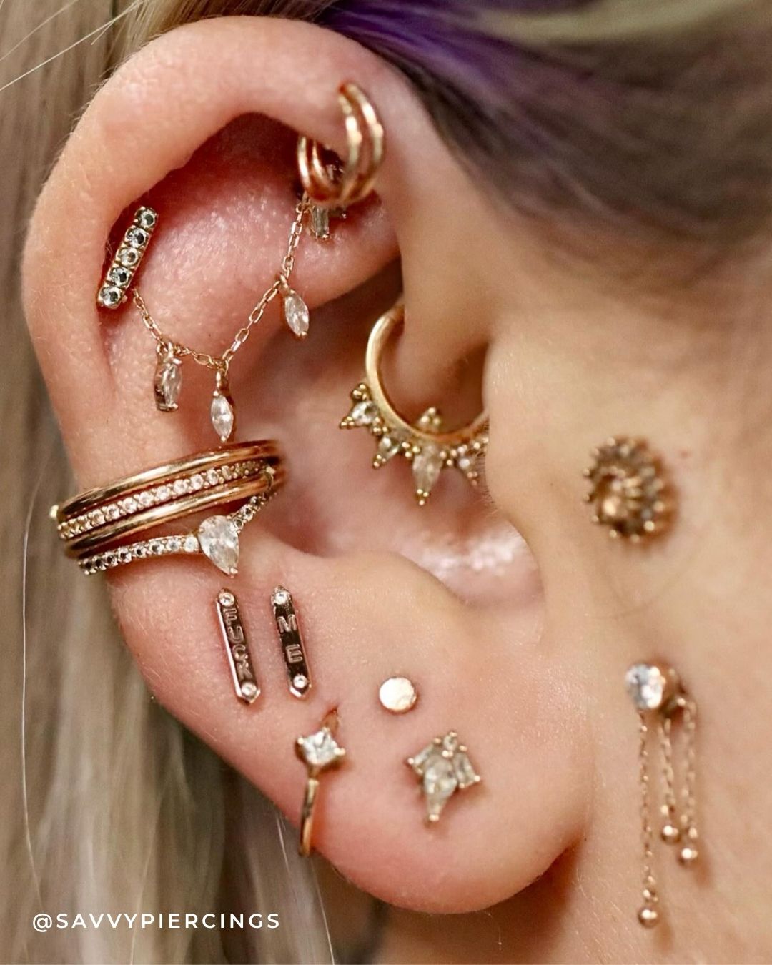 Rowe Threadless End with CZ