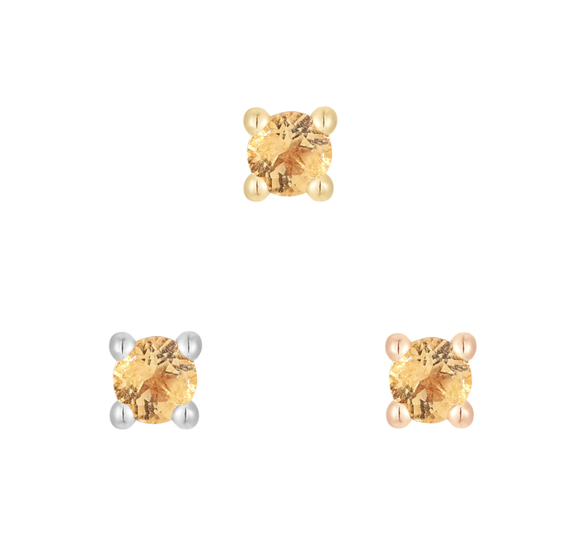 Prong Gem Threadless End with Citrine