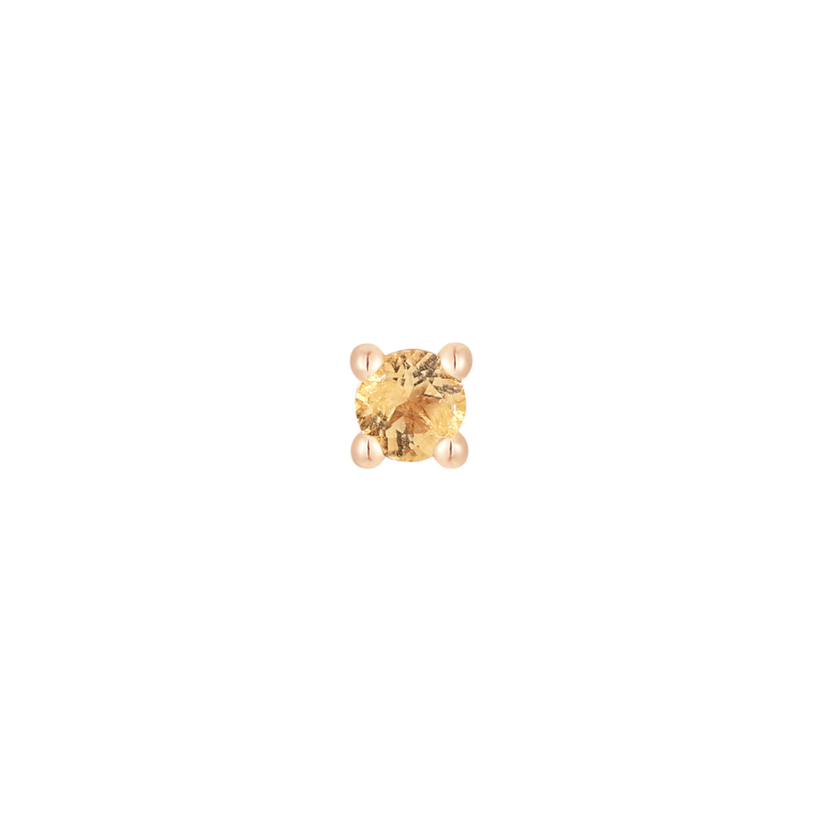 Prong Gem Threadless End with Citrine