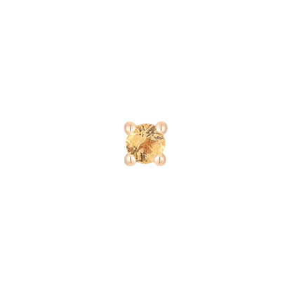 Prong Gem Threadless End with Citrine