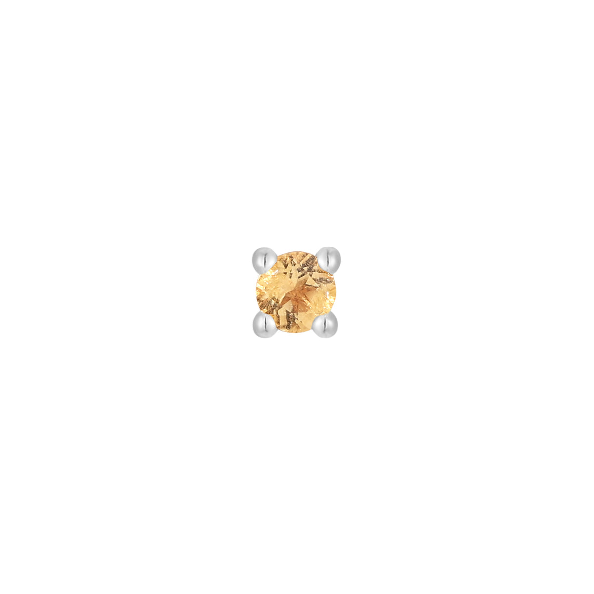 Prong Gem Threadless End with Citrine