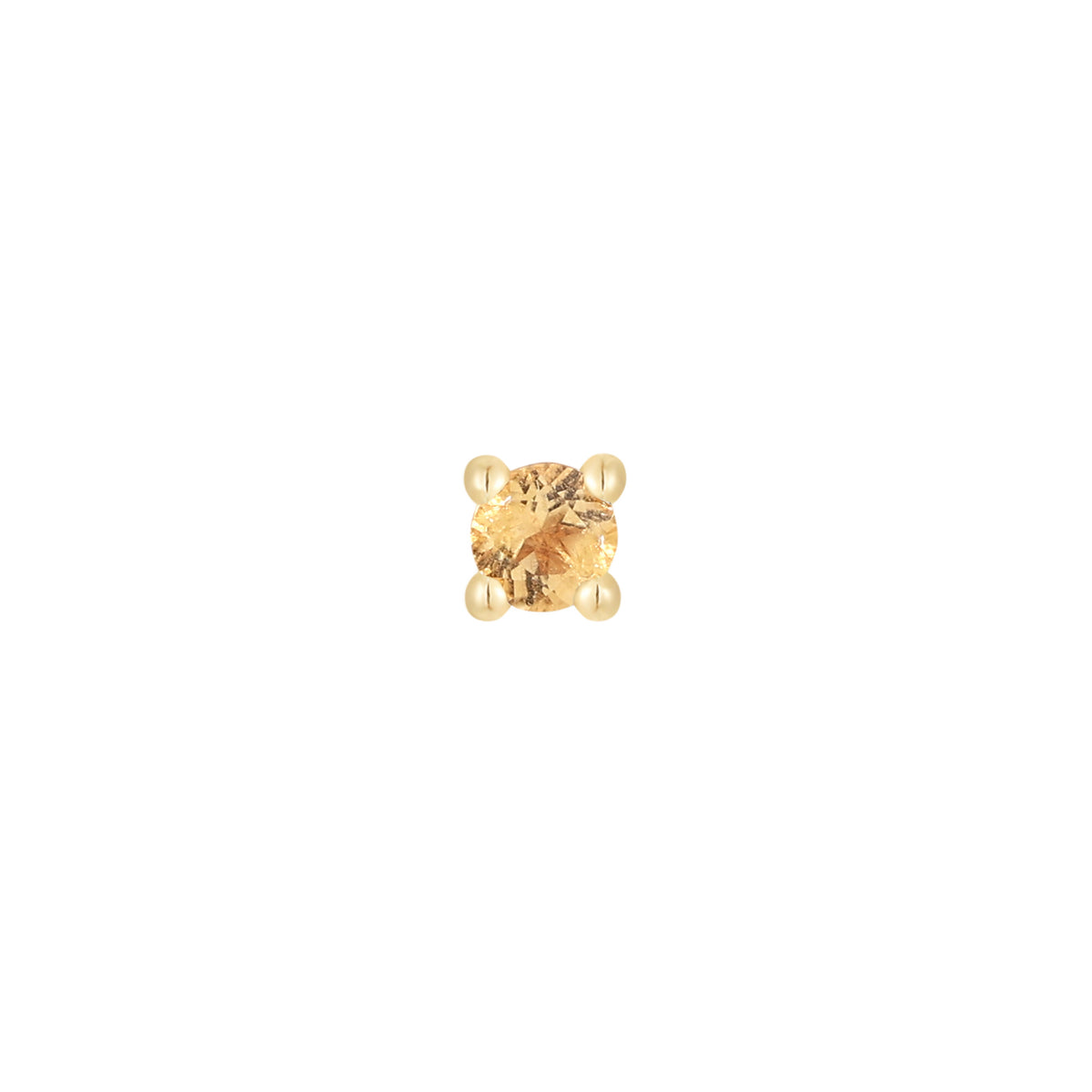 Prong Gem Threadless End with Citrine