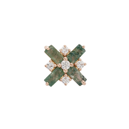 Covet Threadless End with Moss Agate