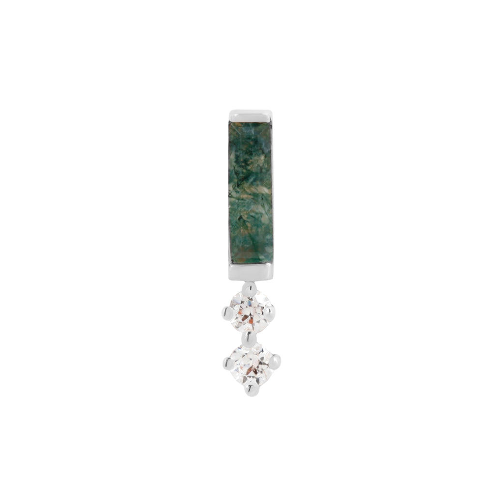 Crave Threadless End with Moss Agate