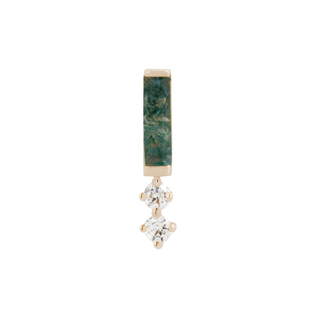 Crave Threadless End with Moss Agate