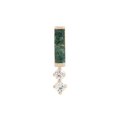 Crave Threadless End with Moss Agate