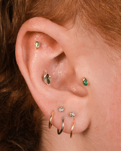 Occasion Threadless End with Moss Agate