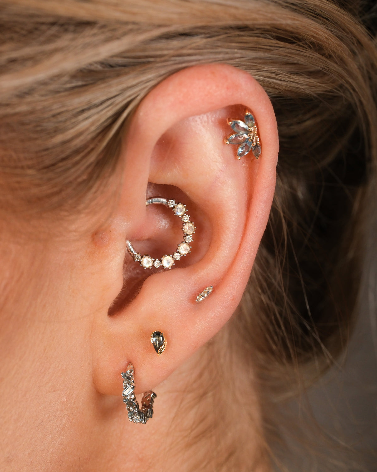 Ariana Clicker with Rainbow Moonstone