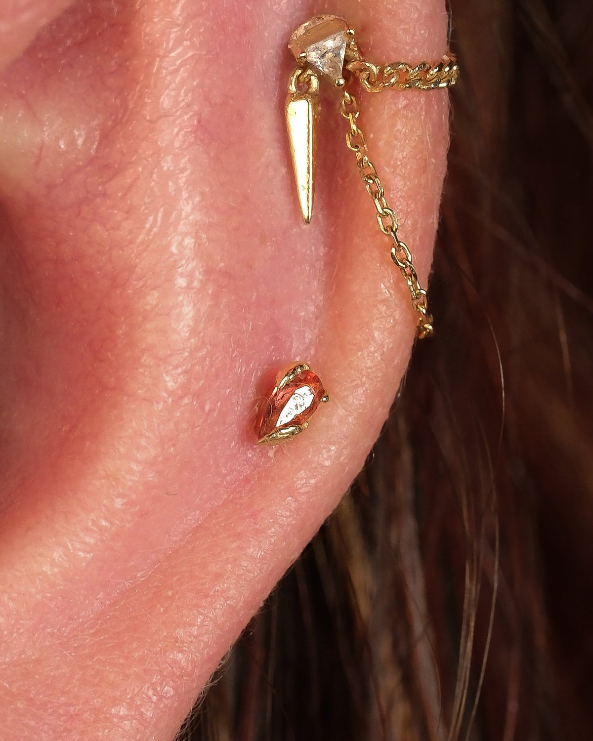 Occasion Threadless End with Garnet
