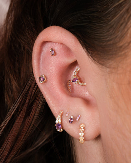 Occasion Threadless End with Amethyst