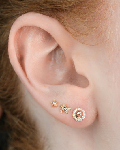 Honu Threadless End with White Sapphire