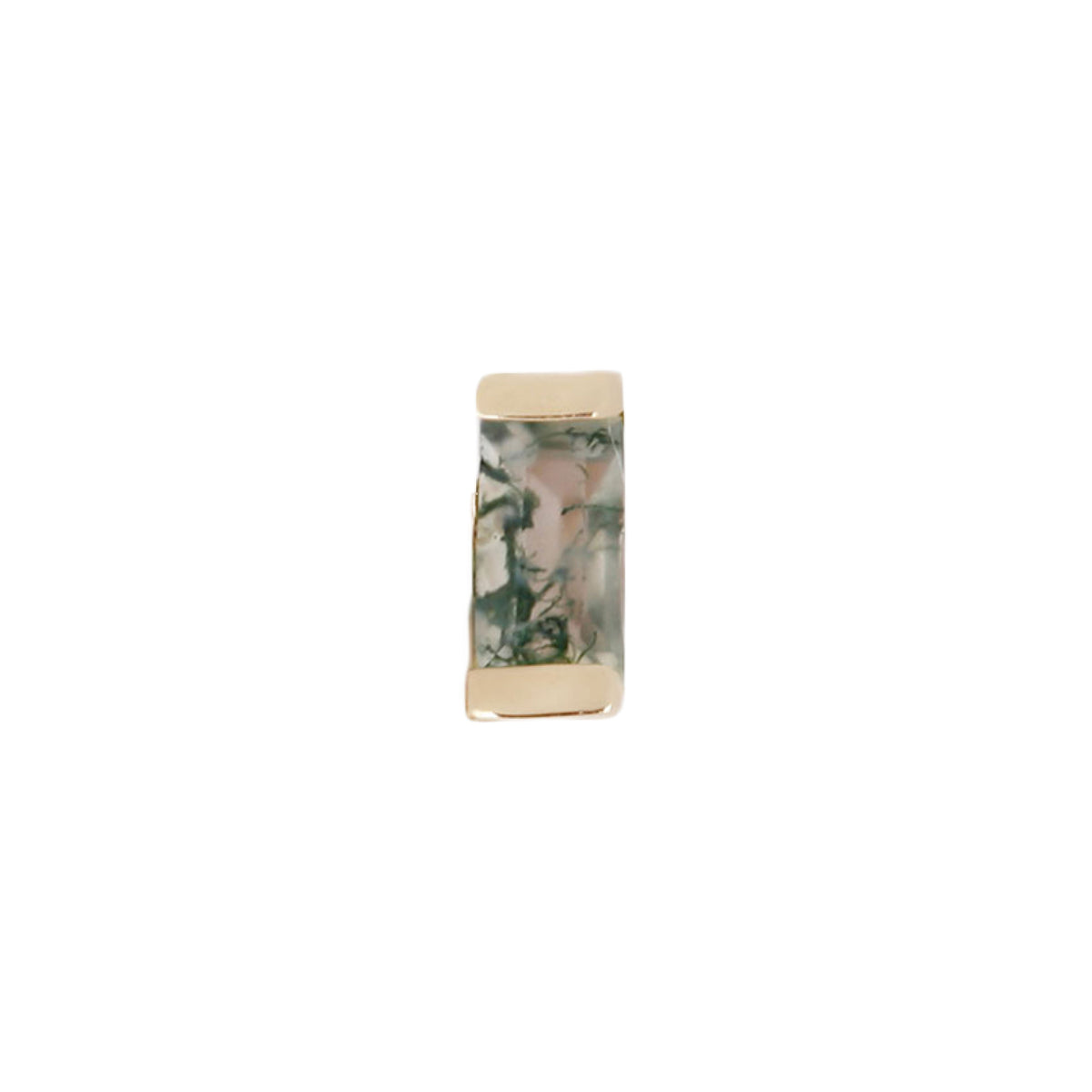 Desire Threadless End with Moss Agate