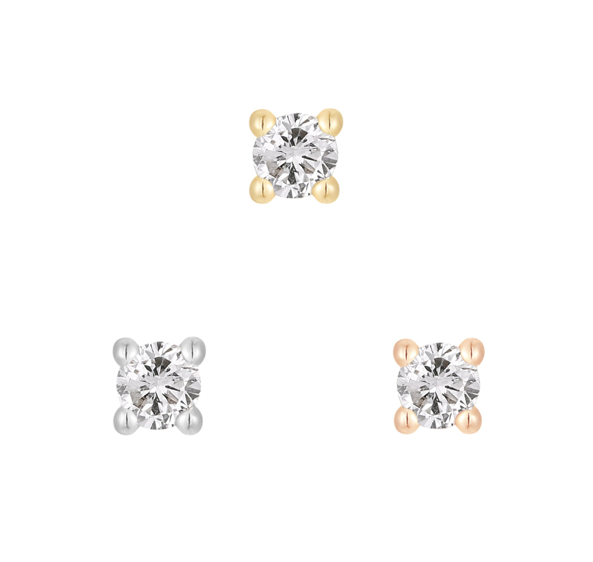 Prong Gem Threadless End with Diamond