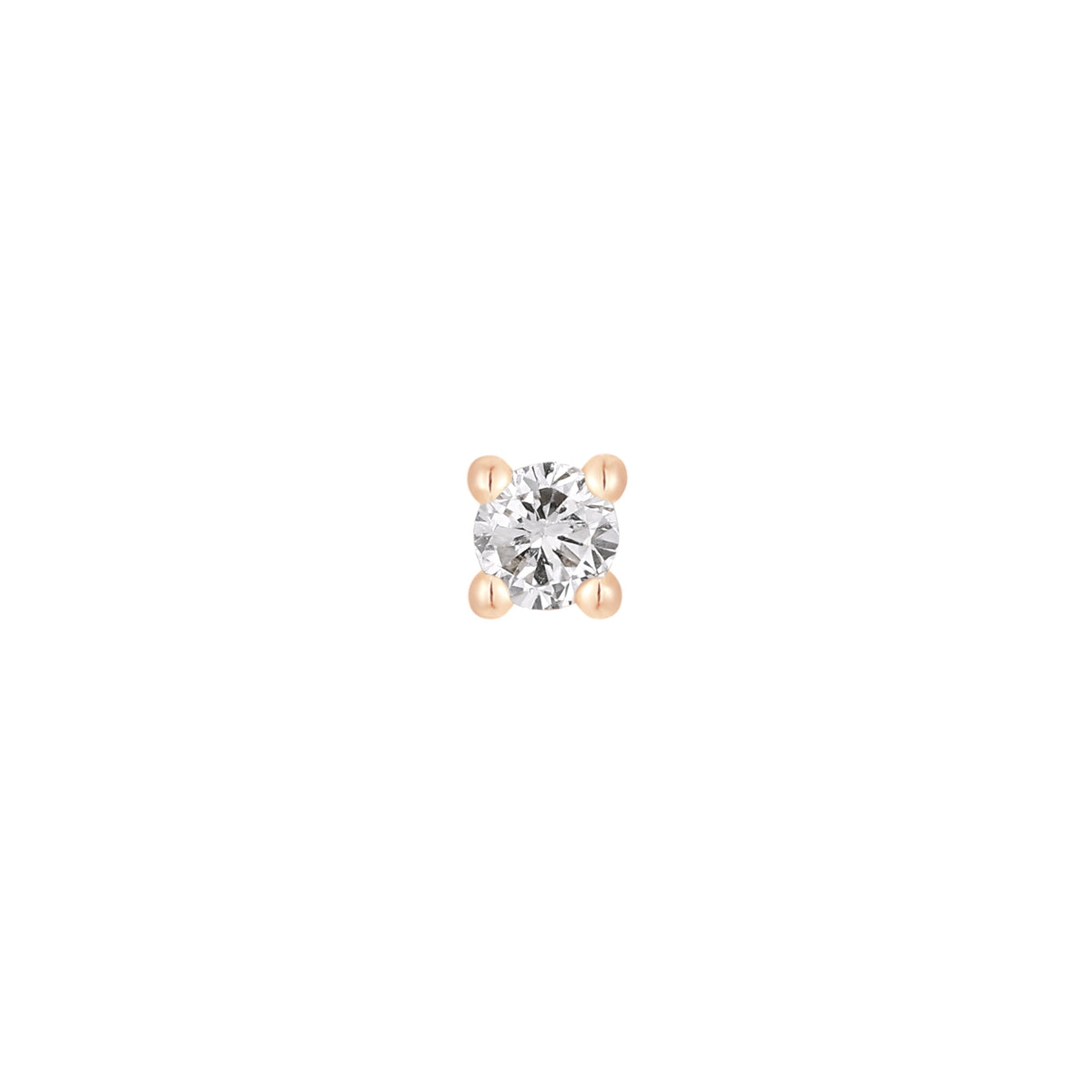 Prong Gem Threadless End with Diamond