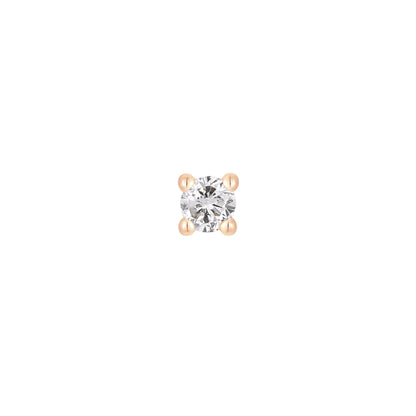 Prong Gem Threadless End with Diamond