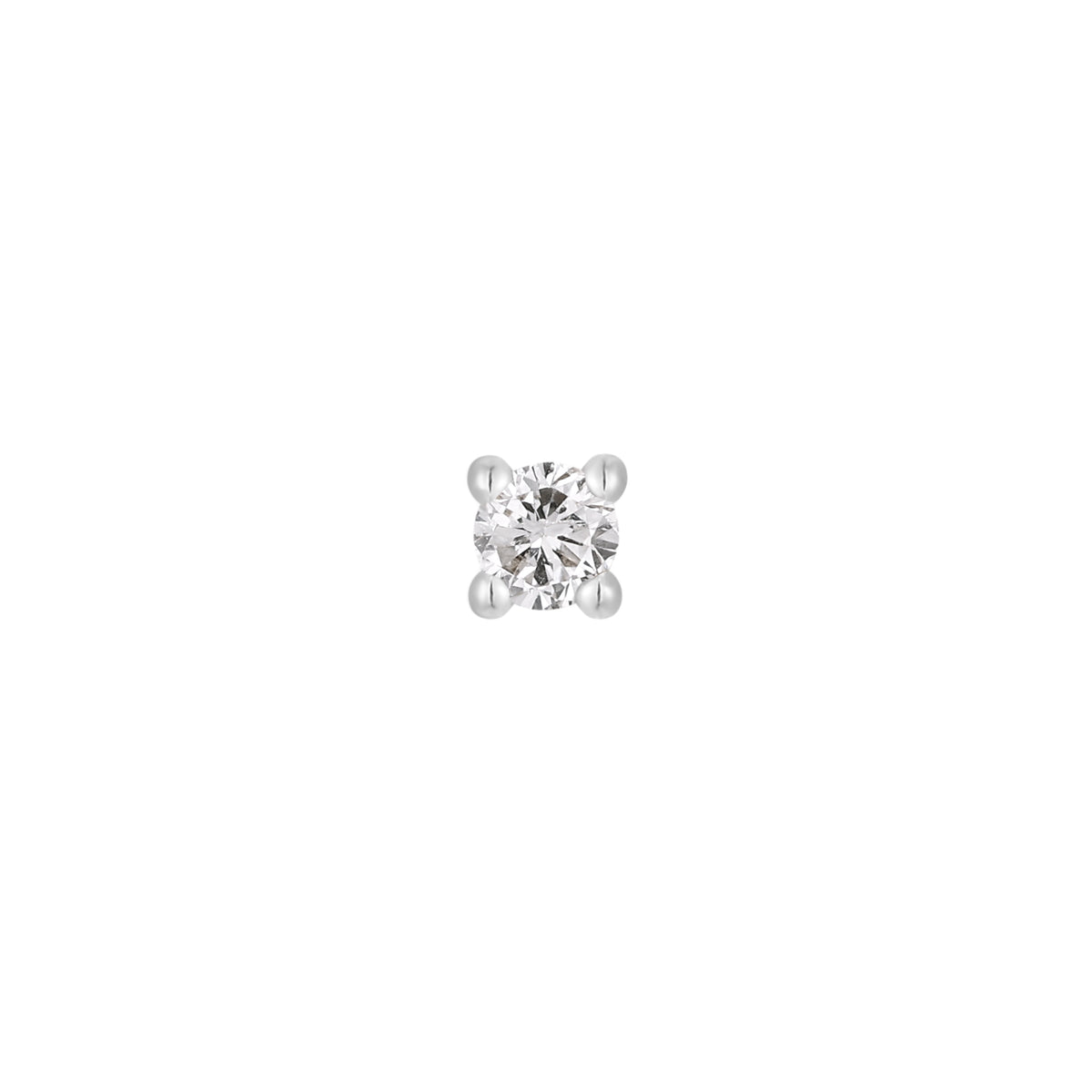 Prong Gem Threadless End with Diamond