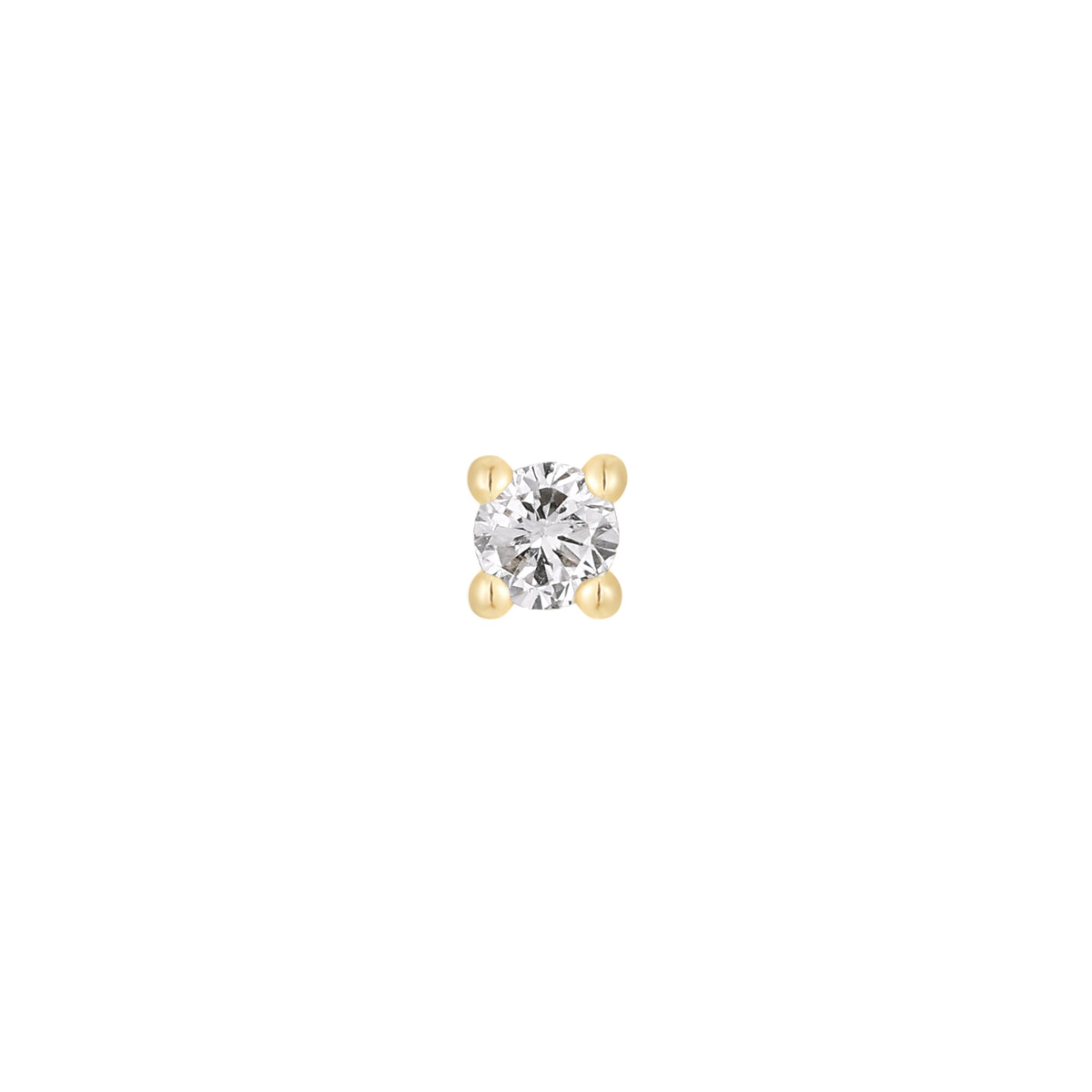 Prong Gem Threadless End with Diamond