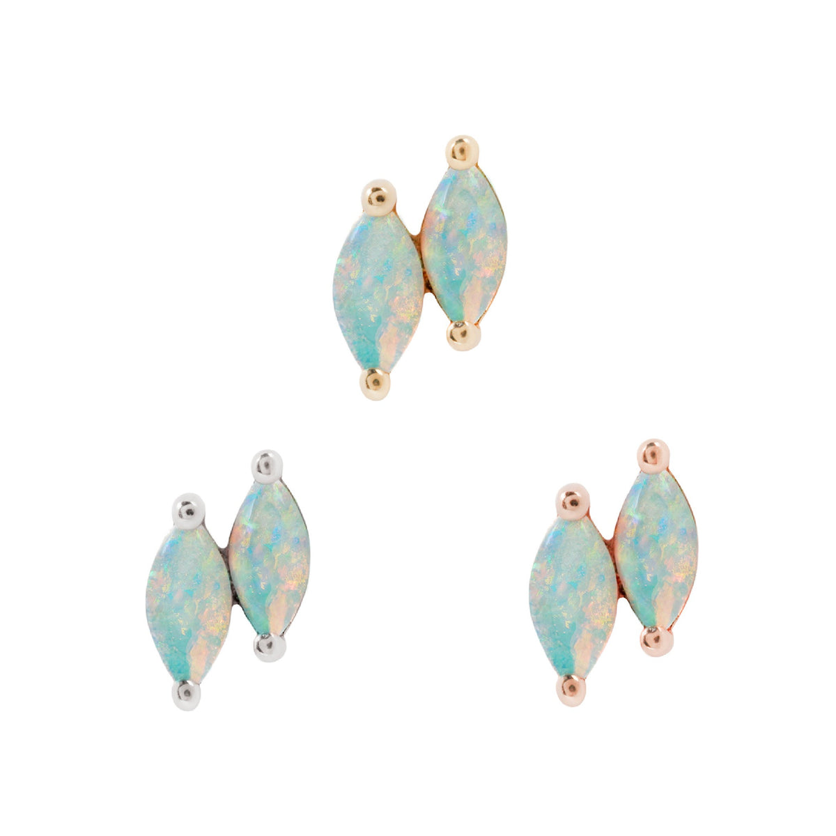 Zuri Double Threadless End with Opal