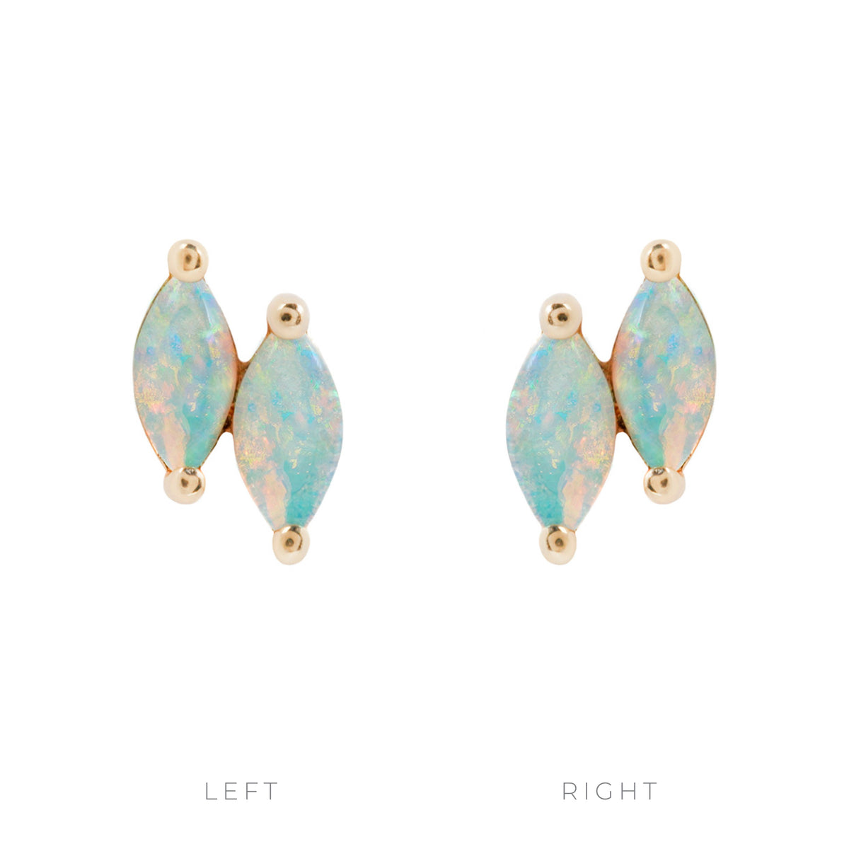 Zuri Double Threadless End with Opal