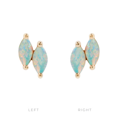Zuri Double Threadless End with Opal