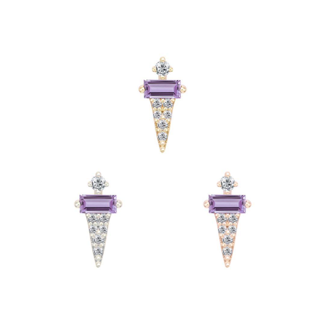 Dystrikt Threadless End with Amethyst