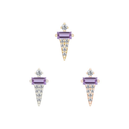 Dystrikt Threadless End with Amethyst