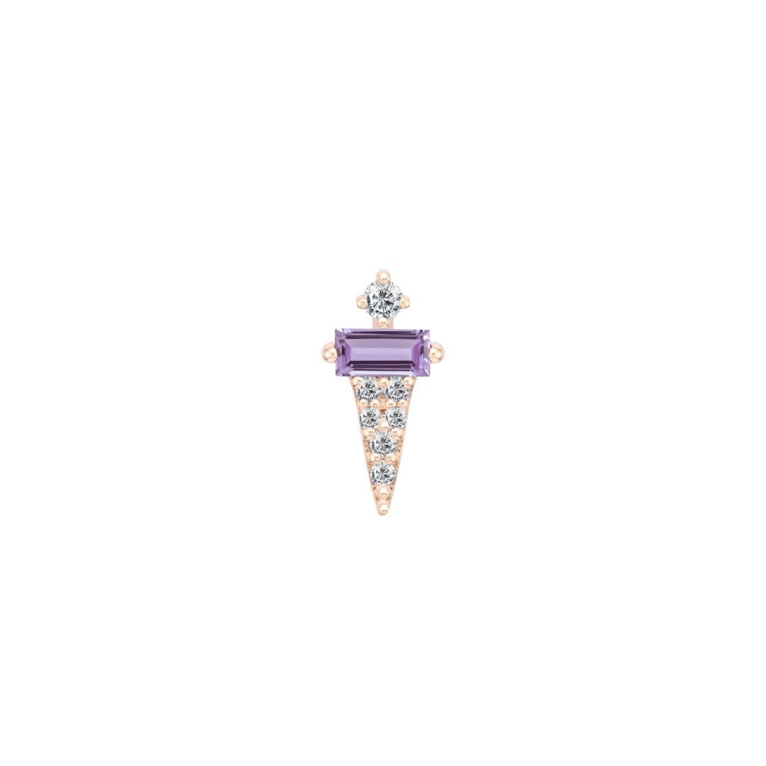 Dystrikt Threadless End with Amethyst