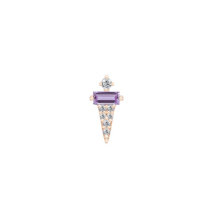 Dystrikt Threadless End with Amethyst