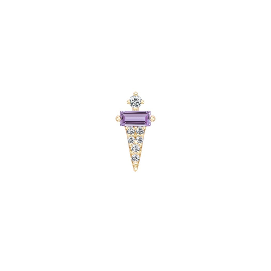 Dystrikt Threadless End with Amethyst