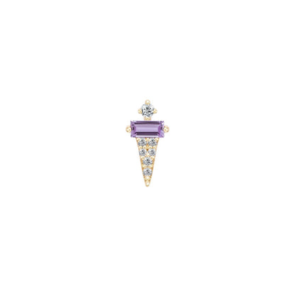 Dystrikt Threadless End with Amethyst