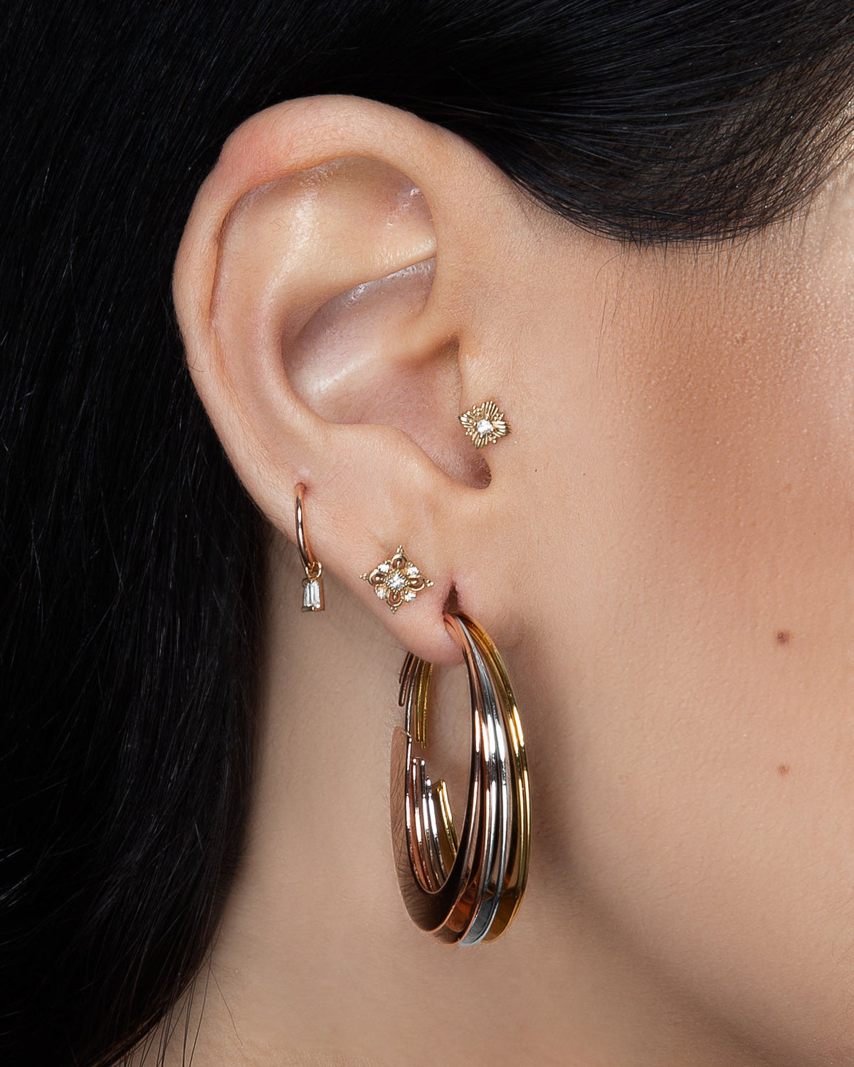 Mirah Earrings - Gold and Silver Plated