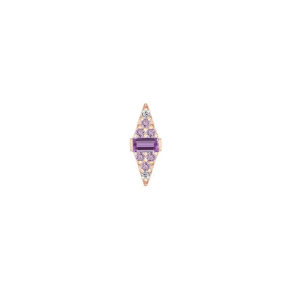 Electric Feel Threadless End with Amethyst Ombre
