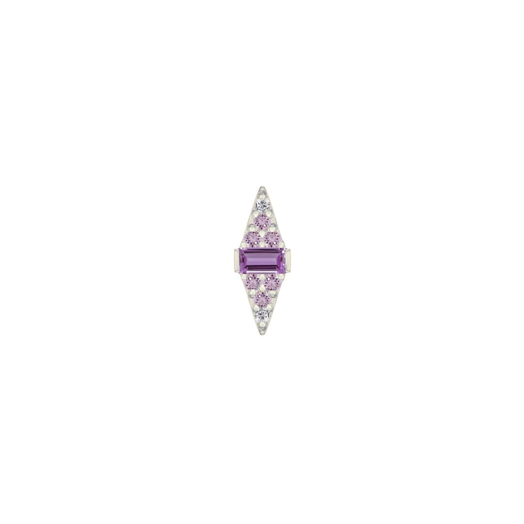 Electric Feel Threadless End with Amethyst Ombre