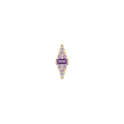 Electric Feel Threadless End with Amethyst Ombre