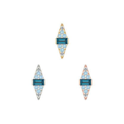 Electric Feel Threadless End with Blue Topaz Ombre