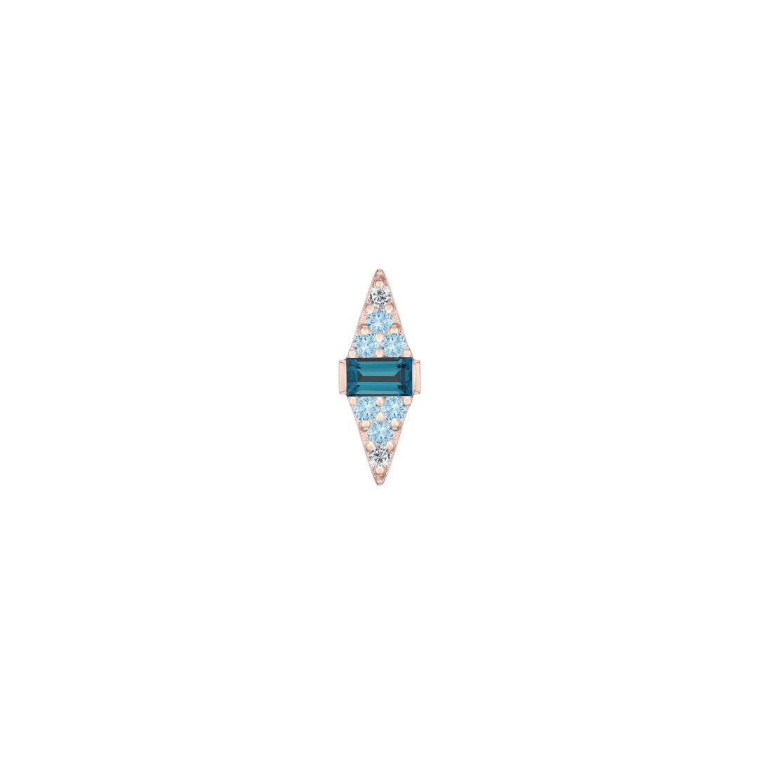 Electric Feel Threadless End with Blue Topaz Ombre