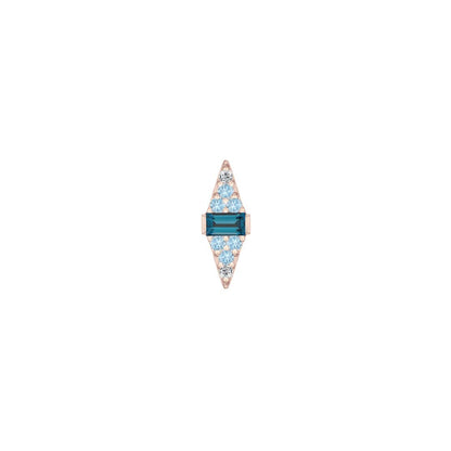 Electric Feel Threadless End with Blue Topaz Ombre