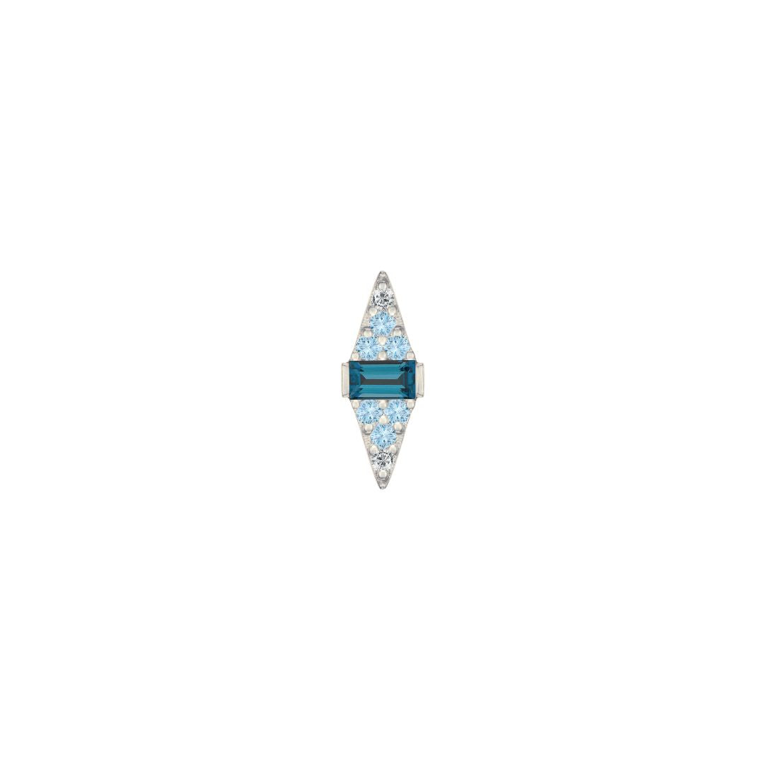 Electric Feel Threadless End with Blue Topaz Ombre