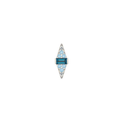 Electric Feel Threadless End with Blue Topaz Ombre