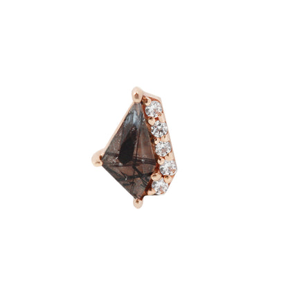 Elevate Threadless End with Tourmalinated Quartz