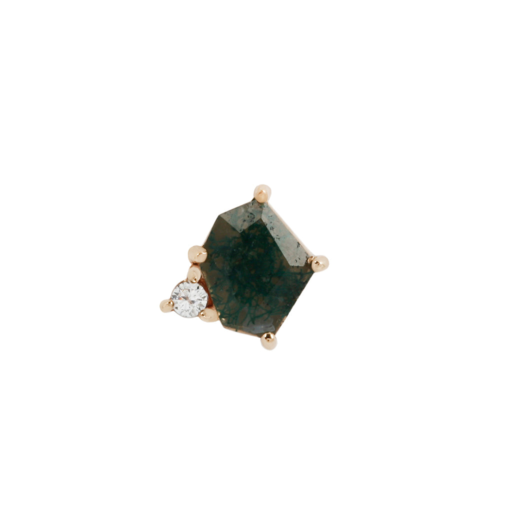 Elicit Threadless End with Moss Agate