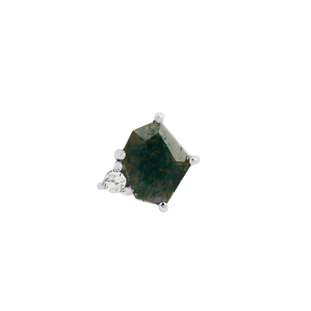 Elicit Threadless End with Moss Agate