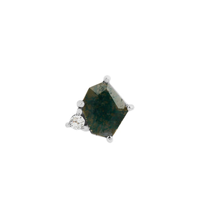 Elicit Threadless End with Moss Agate