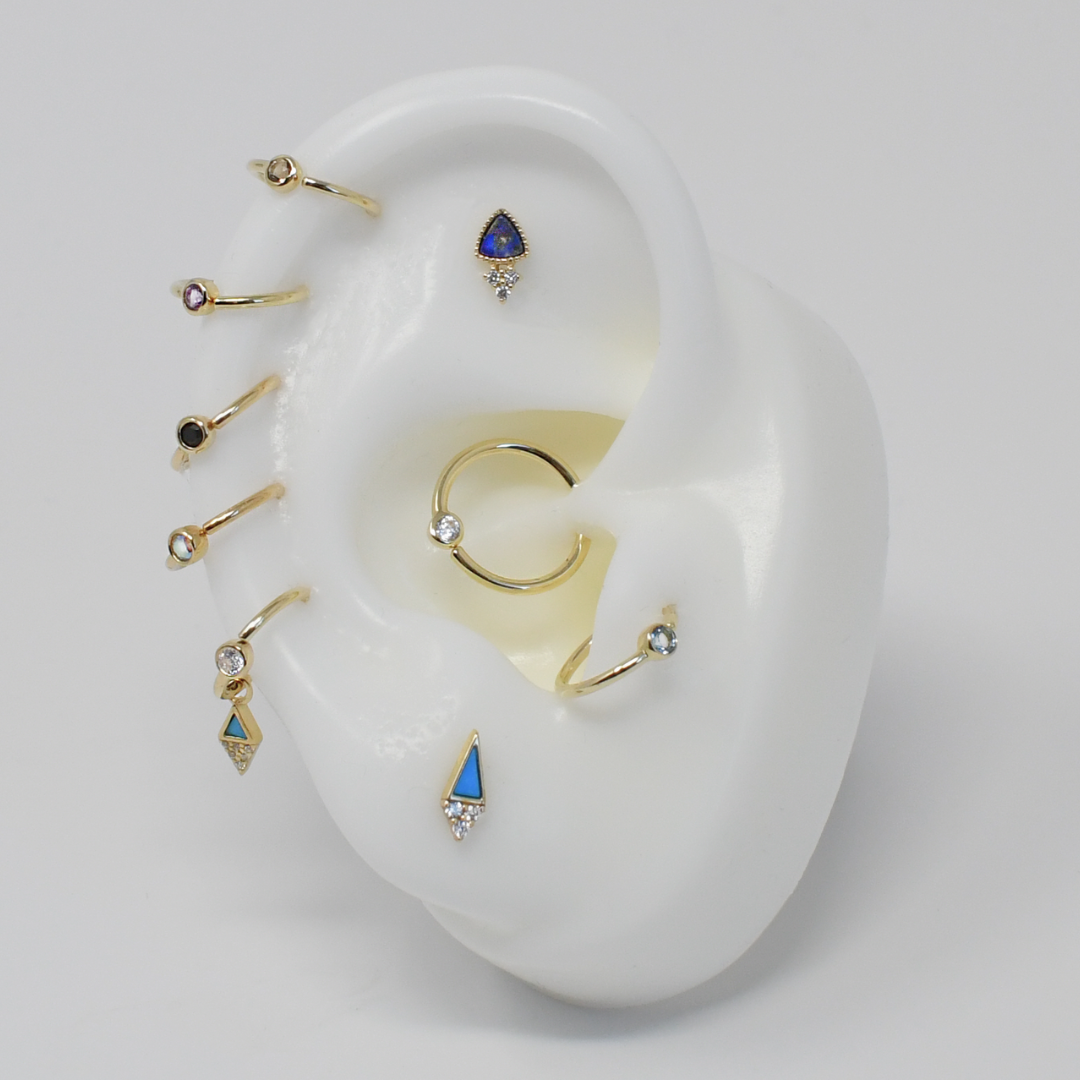 Fixed Bezel 3mm Bead Ring with CZ