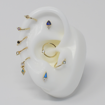 Fixed Bezel 3mm Bead Ring with CZ