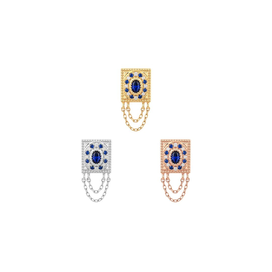 Enchanted Threadless End with Blue Sapphire (Lab Grown)