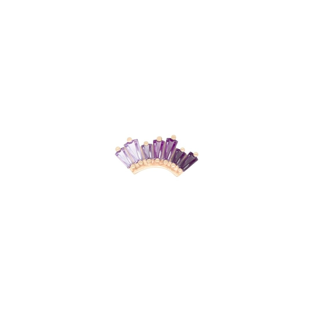 Enlighten Threadless End with Amethyst Ombre