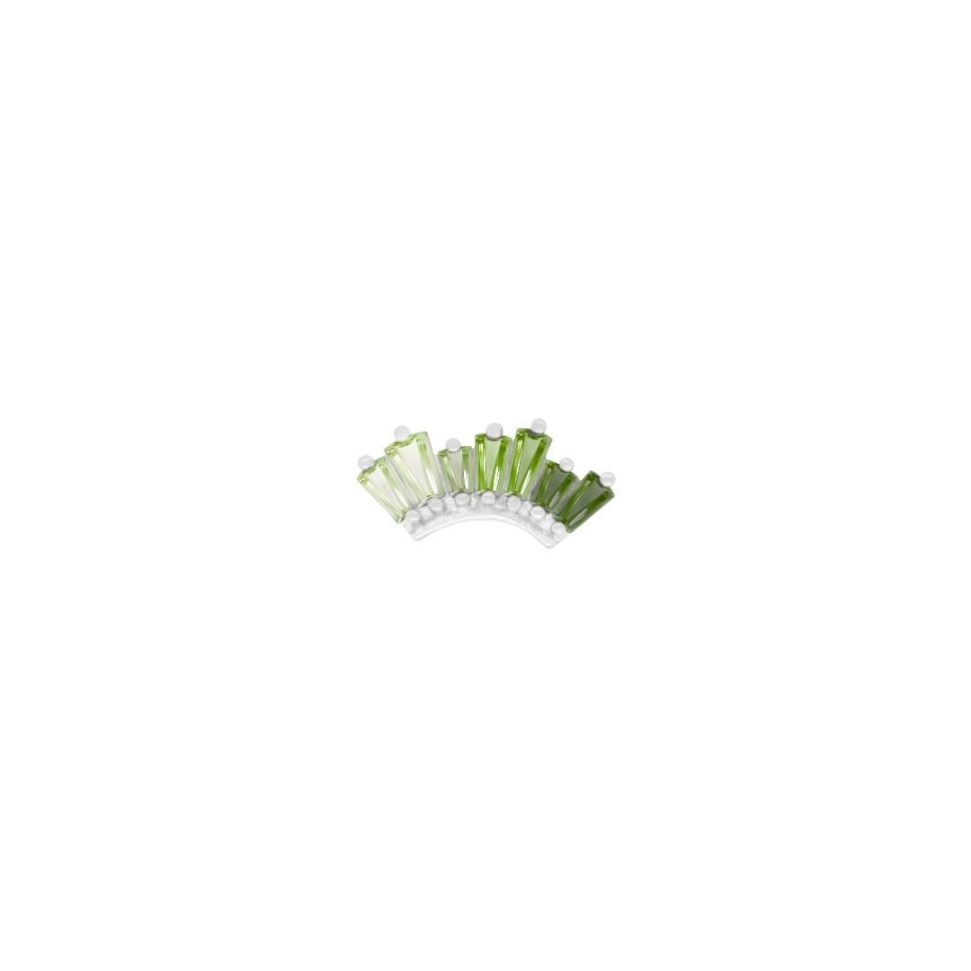 Enlighten Threadless End with Green Tourmaline + Peridot Ombre