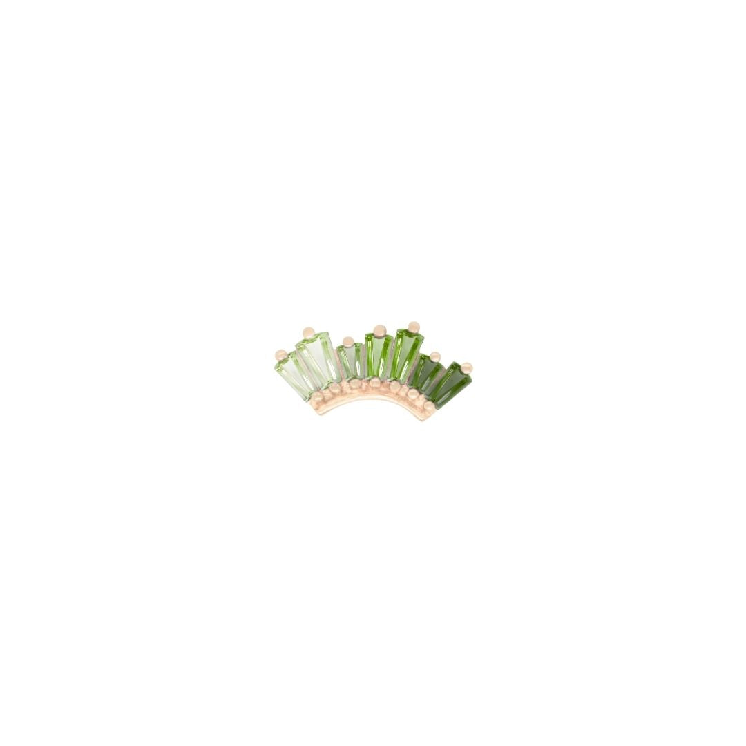 Enlighten Threadless End with Green Tourmaline + Peridot Ombre