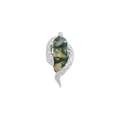 Eve Was Framed Threadless End with Moss Agate